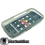 Soft rubber Clear Case Grey for Nokia 5800 Xpressmusic+ Free Gift