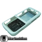 Rubber Case for Nokia N78 Black+White+Free Gift