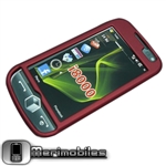 Hard Rubber Case Red for Samsung i8000 Omnia II+Free Gift