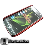 Rear Rubber Cover Case Red for Samsung i8000 Omnia II+Free Gift