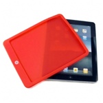 Protective Soft Silicone Skin Case Cover for Apple iPad Red