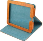 New Soft Alligator Leather Case Pouch for Apple iPad Yellow Color