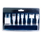 5-in-1 Universal USB Data Cable With 1000mA USB Powered Adapter/Charger (For iPod/iPhone/NDS/PSP/GBA)