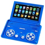 iGame 4.3' LCD Portable Game Console + Media Player With Camera/TF Slot/FM/TV-Out - 4GB Blue