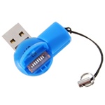 World's Smallest MicroSD TransFlash TF SD/SDHC USB 2.0 Card Reader Keychain