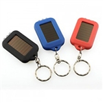 LED Flashlight Keychain with Solar Power Supply