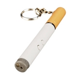 3-in-1 Cigarette Shaped White LED Flashlight + Red Laser + Black Ball Pen Keychain
