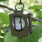 Military Army Compass with Neck Strap Belt Carry Pouch