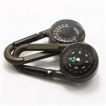 2-in-1 Carabiner Compass with Thermometer