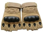New Khaki Bike Grip Half Gloves