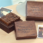 Wooden Box Alphabet Seal
