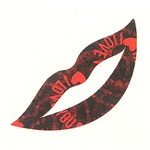 Red Lip Pattern Attractive Tattoo Sticker
