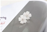 Glittering and Translucent Five Petals Earrings
