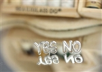 Asymmetrical YES and NO Letter Earrings