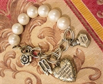 Pearl Elastic Perfume High-heeled Shoes Bracelet