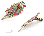 Unparalleled Glamorous Retro Peacock Color Hairpin