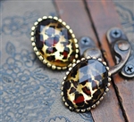 Animal Print Leopard Vintage Fashion Earrings