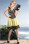A-line V-neck Knee-length Elastic Silk-like Satin Elastic Woven Satin Cocktail Dress
