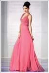 Evening Gowns Party Dresses Pink Deep V-neck