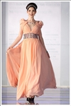A-line Sexy Long Evening/Wedding Dress with V-neck