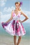 Mini V-neck One-piece Homecoming Dress Little Party Dress