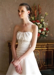 Charming Strapless Floor-length Wedding Dress with Beading