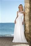 Charming A-line Ruffled Wedding Dress with Black Girdle