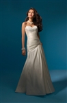 Elegant Strapless Sheath Evening Dress Ball Gown with Neck Belt