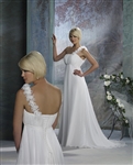 Sweetheart One Shoulder with 3D Floral Wedding Gown