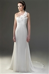 Ruffled Bridal Gown with 3D Floral Wedding Dress