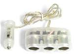 Triple-way Portable Car Cigarette Lighter Charger Socket Splitter-12V-Portable UG-0011