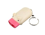 2 LED Mini Pig Piggy Flashlight (White)