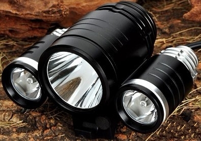 TrustFire CREE XML-T6 + XPE-R2 3-Mode 1800-Lumen 3-LED White Bike Light w/ Batteries Pack