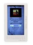 E-Book Reader Multimedia Player w/TF/Dual 3.5mm Audio Jacks 7.0" LCD  - White (4GB)