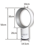 Mini Remote Control Non- blades Round Fan