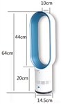 Mini Remote Control Non- blades Oval Fan