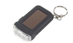 3-LED Solar Power Self-Recharge Flashlight Keychain (White)