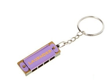 Mini 4-Hole 8-Tone Harmonicas with Keychain